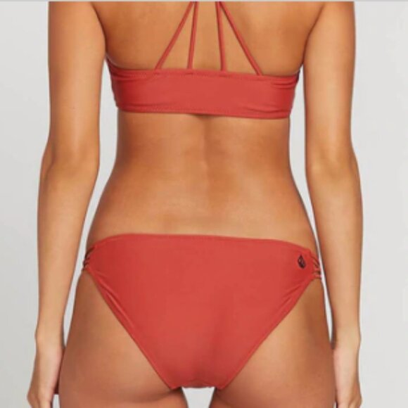 NEW Volcom Simply Solid Triangle Top & Cheeky Bottoms 2 Pc. Bikini Set 16W / XL - Picture 5 of 6